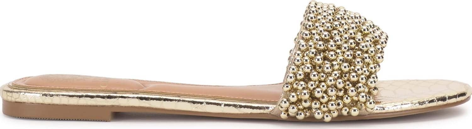 image:imageVince Camuto Balea Beaded Band Flat SandalsGold