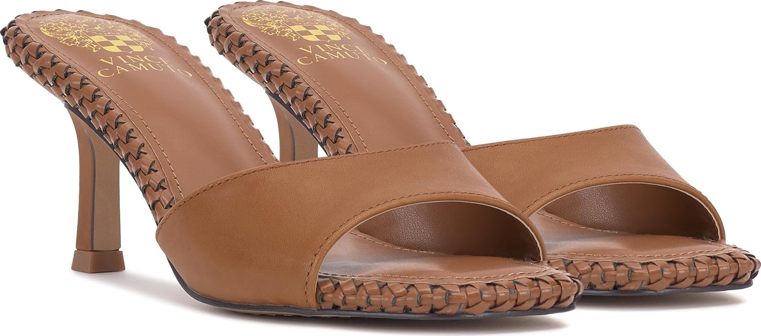 image:imageVince Camuto Emmla Stitched Mule SandalsCaramello