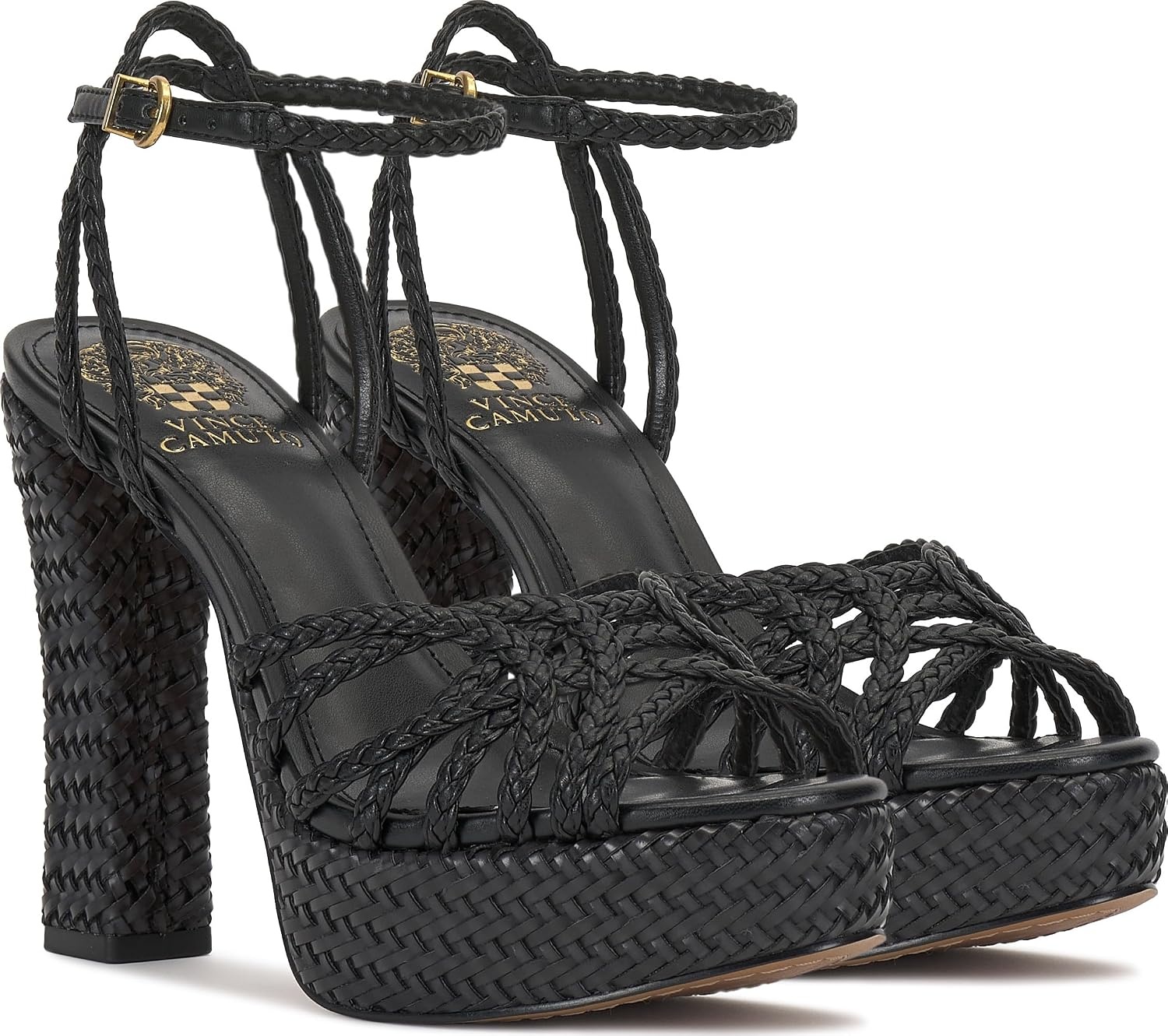 image:imageVince Camuto Samlee Strappy Platform High Heel SandalsBlack