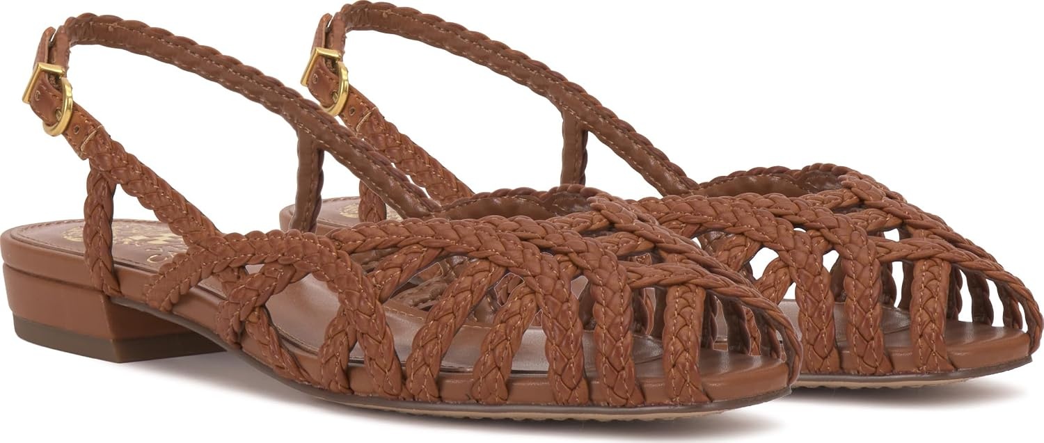 image:imageVince Camuto Stiorra Strappy Flat SandalsGolden Walnut