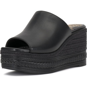 Vince Camuto Lierna Espadrille Wedge Platform Sandals(Black)