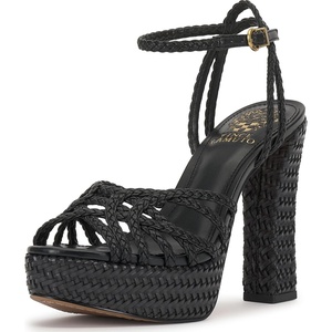 Vince Camuto Samlee Strappy Platform High Heel Sandals(Black)