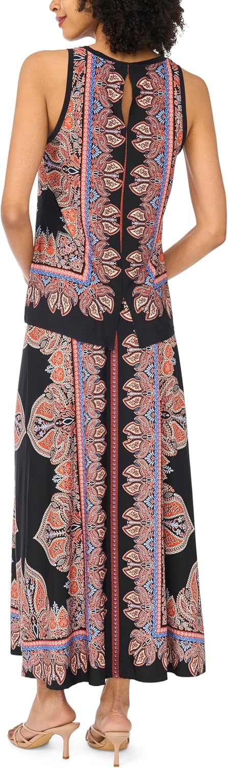 image:imageVince Camuto Womens Printed Sleeveless Tank TopRust