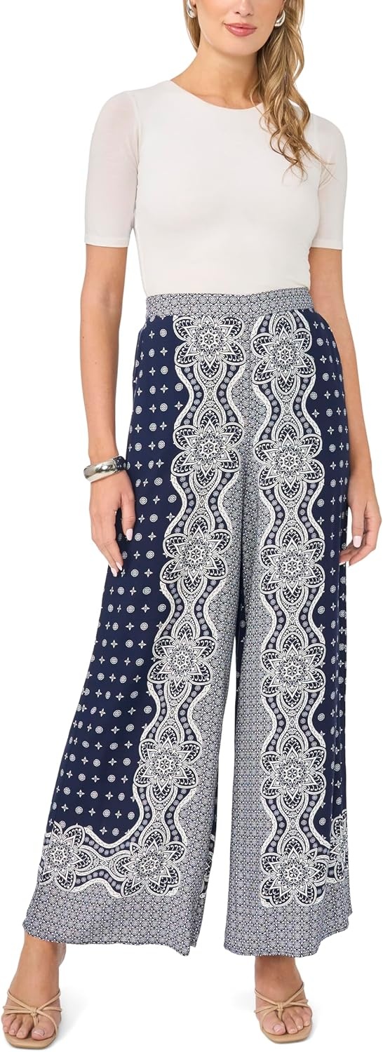 image:imageVince Camuto Womens Wide Leg Pull on PantClassic Navy
