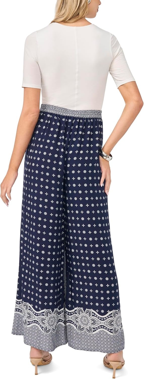 image:imageVince Camuto Womens Wide Leg Pull on PantClassic Navy