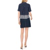 Vince Camuto Women’s Collar Button Down Short Sleeve Shirt(Classic Navy)