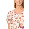 Vince Camuto Women’s Crew Neck Top with Ruffle Seam(New Ivory)