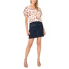 Vince Camuto Women’s Crew Neck Top with Ruffle Seam(New Ivory)