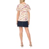 Vince Camuto Women’s Crew Neck Top with Ruffle Seam(New Ivory)