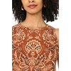 Vince Camuto Women’s Floral Print Sleeveless Tank Top(Rust)