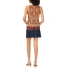 Vince Camuto Women’s Floral Print Sleeveless Tank Top(Rust)