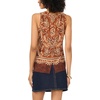 Vince Camuto Women’s Floral Print Sleeveless Tank Top(Rust)