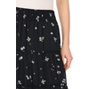Vince Camuto Women’s Floral Print Smocked Waist Maxi Skirt(Rich Black)