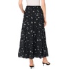 Vince Camuto Women’s Floral Print Smocked Waist Maxi Skirt(Rich Black)