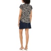 Vince Camuto Women’s Floral Print V-Neck Front Placket Blouse(Smoke Gray)