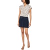 Vince Camuto Women’s Floral Print V-Neck Front Placket Blouse(Soft Cream)