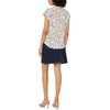 Vince Camuto Women’s Floral Print V-Neck Front Placket Blouse(Soft Cream)