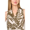 Vince Camuto Women’s Front Cross Over Wrap Sleeveless Tank Top(Burnt Olive)