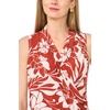 Vince Camuto Women’s Front Cross Over Wrap Sleeveless Tank Top(Rust)