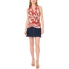 Vince Camuto Women’s Front Cross Over Wrap Sleeveless Tank Top(Rust)