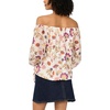 Vince Camuto Women’s Off the Shoulder Long Sleeve Tie Blouse(New Ivory)