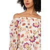 Vince Camuto Women’s Off the Shoulder Long Sleeve Tie Blouse(New Ivory)
