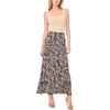 Vince Camuto Women’s Printed Maxi Pull on Skirt(Rich Black)