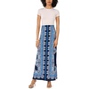 Vince Camuto Women’s Printed Pull on Maxi Skirt(Classic Navy)