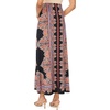 Vince Camuto Women’s Printed Pull on Maxi Skirt(Rust)