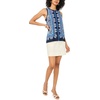 Vince Camuto Women’s Printed Sleeveless Tank Top(Classic Navy)