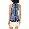 Vince Camuto Women’s Printed Sleeveless Tank Top(Classic Navy)