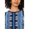 Vince Camuto Women’s Printed Sleeveless Tank Top(Classic Navy)