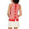 Vince Camuto Women’s Printed Sleeveless Tank Top(Lobster Red)