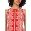 Vince Camuto Women’s Printed Sleeveless Tank Top(Lobster Red)