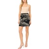 Vince Camuto Women’s Printed a Line Mini Skirt(Rich Black)