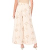 Vince Camuto Women’s Ruffle Embroidery Elastic Waist Wide Leg Pant(New Ivory)