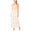 Vince Camuto Women’s Ruffle Embroidery Elastic Waist Wide Leg Pant(New Ivory)