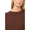 Vince Camuto Women’s Short Sleeve Crew Neck Top(Mocha)