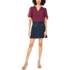 Vince Camuto Women’s Short Sleeve Tie Neck Princess Sleeve Blouse(Vineyard Plum)