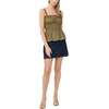 Vince Camuto Women’s Sleeveless Shirred Strappy Tank Top(Burnt Olive)