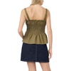 Vince Camuto Women’s Sleeveless Shirred Strappy Tank Top(Burnt Olive)