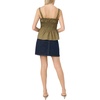 Vince Camuto Women’s Sleeveless Shirred Strappy Tank Top(Burnt Olive)