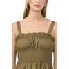 Vince Camuto Women’s Sleeveless Shirred Strappy Tank Top(Burnt Olive)