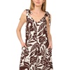 Vince Camuto Women’s Sleeveless Tie Strap Wide Leg Jumpsuit(Mocha)