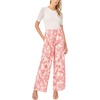 Vince Camuto Women’s Smocked Waist Wide Leg Pant(Summer Rose)