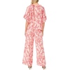Vince Camuto Women’s Smocked Waist Wide Leg Pant(Summer Rose)