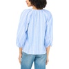 Vince Camuto Women’s Striped 3/4 Raglan Sleeve Button Down Blouse(Ultramarine)