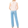 Vince Camuto Women’s Striped Sleeveless Crew Neck Blouse(Red Hot)