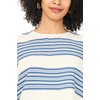 Vince Camuto Women’s Striped Sleeveless Crew Neck Top(Denim)