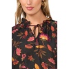 Vince Camuto Women’s Tie Neck 3/4 Peasant Sleeve Blouse(Rich Black)
